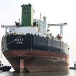 Docking operation of huge oil tanker in Bandar Abbas