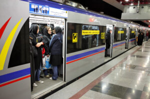 ehran, Iran - November 24, 2007: Underground station in Tehran Metro has separate compartments “for women only”.