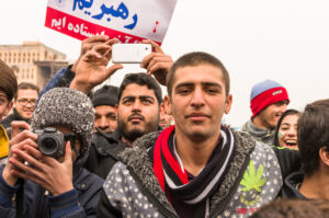 Esfahan, Iran - February 11, 2016: Annual Revolution day manifestation on the street of Esfahan for celebrate Islamic republic. Iran, 2016