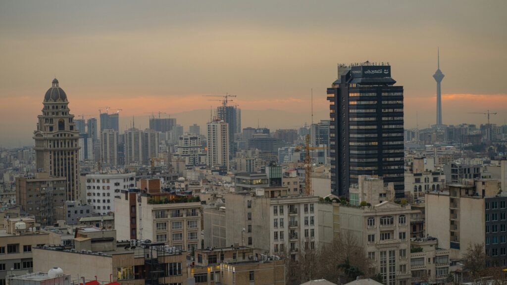 Cityscape of Tehran with Milad tower